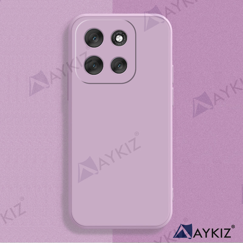 Aykiz Soft Matte Silicone Back Cover Inside Cloth with Camera Protection for Moto G86
