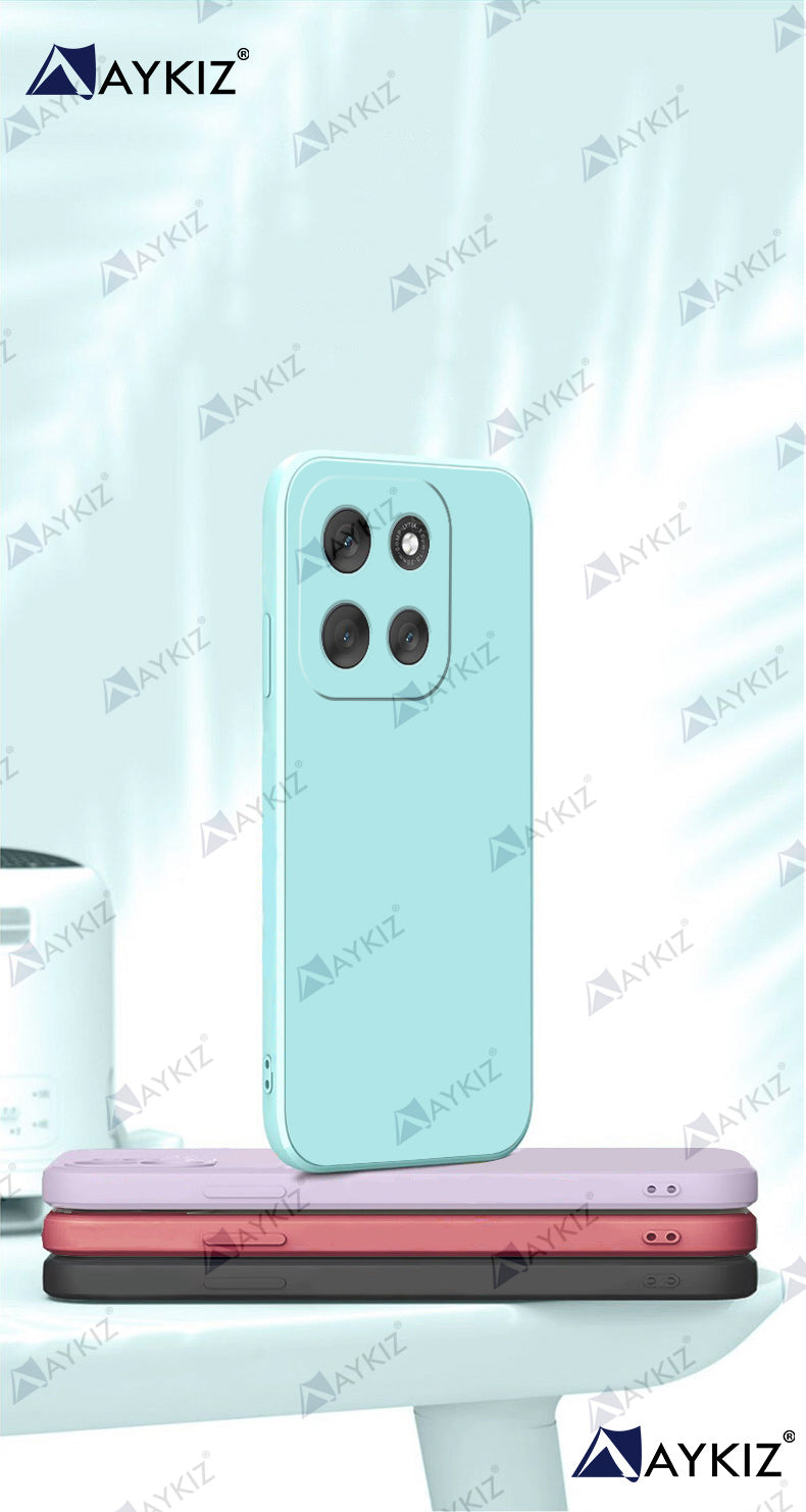 Aykiz Soft Matte Silicone Back Cover Inside Cloth with Camera Protection for Moto G86 Power