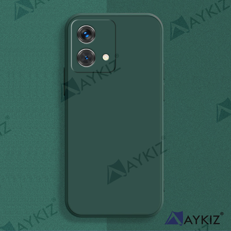 Aykiz Soft Matte Silicone Back Cover Inside Cloth with Camera Protection for Moto G84