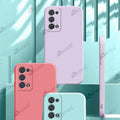 Aykiz Soft Matte Silicone Back Cover Inside Cloth with Camera Protection for Reno 6 Pro 5G