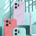 Aykiz Soft Matte Silicone Back Cover Inside Cloth with Camera Protection for Oppo Reno 14 Pro 5G