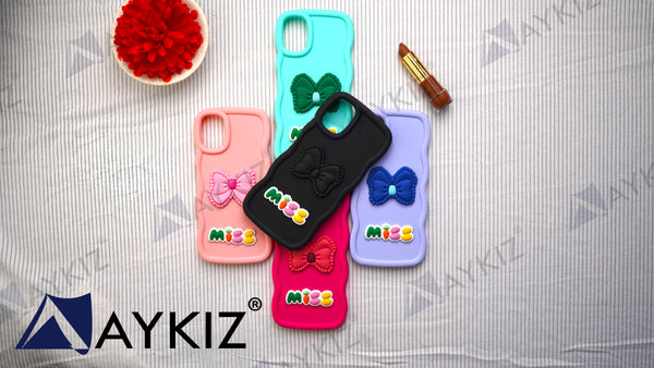 Bow Design Soft Silicone Curved Case Protective Back Cover for Vivo