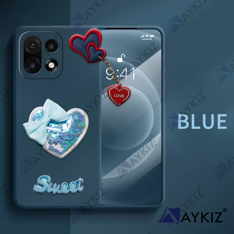Aykiz Soft Heart Keychain Star Glitter Back Cover for OnePlus 15