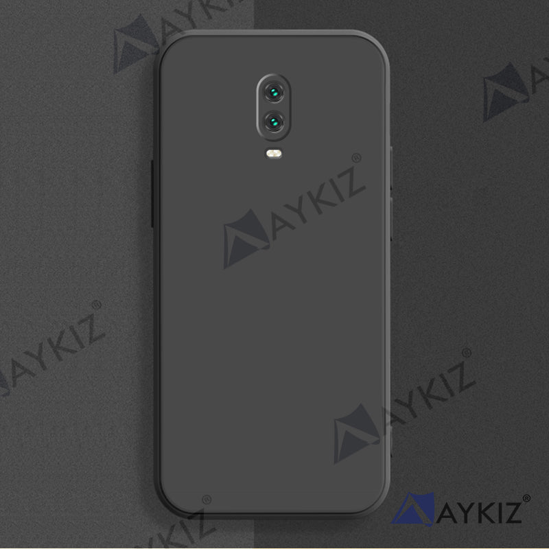 Aykiz Soft Matte Silicone Back Cover Inside Cloth with Camera Protection for OnePlus 6T