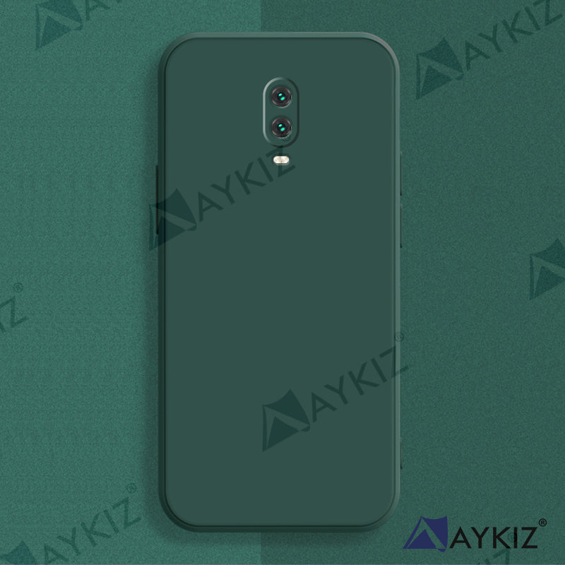 Aykiz Soft Matte Silicone Back Cover Inside Cloth with Camera Protection for OnePlus 6T
