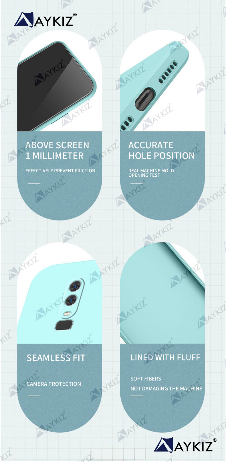 Aykiz Soft Matte Silicone Back Cover Inside Cloth with Camera Protection for OnePlus 6