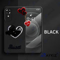 Aykiz Soft Heart Keychain Star Glitter Back Cover for Oppo A17k