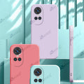 Aykiz Soft Matte Silicone Back Cover Inside Cloth with Camera Protection for Reno 10 5G