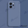 Aykiz Soft Matte Silicone Back Cover Inside Cloth with Camera Protection for Oppo Reno 15C