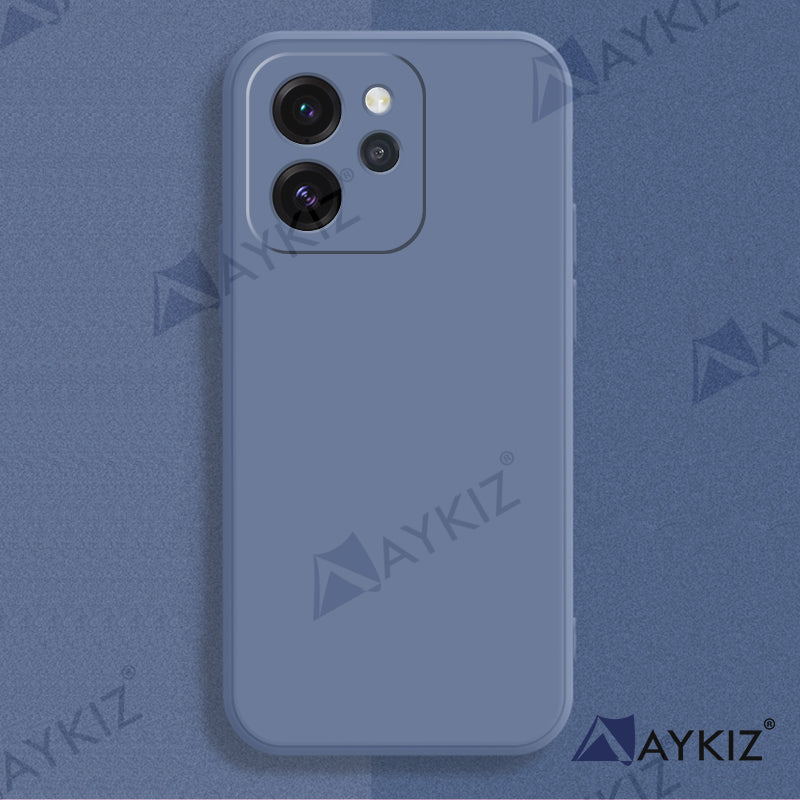 Aykiz Soft Matte Silicone Back Cover Inside Cloth with Camera Protection for Oppo Reno 15C