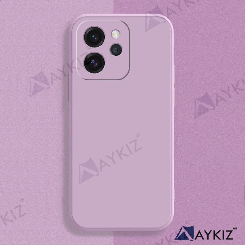 Aykiz Soft Matte Silicone Back Cover Inside Cloth with Camera Protection for Oppo Reno 15C