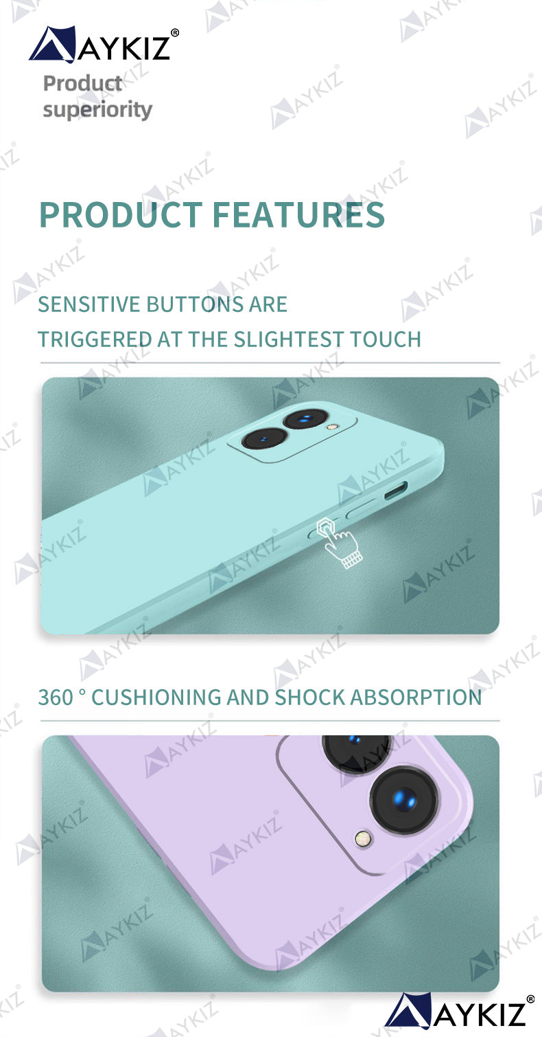 Aykiz Soft Matte Silicone Back Cover Inside Cloth with Camera Protection for Realme 10