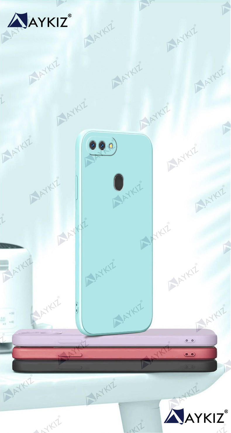 Aykiz Soft Matte Silicone Back Cover Inside Cloth with Camera Protection for Realme 2