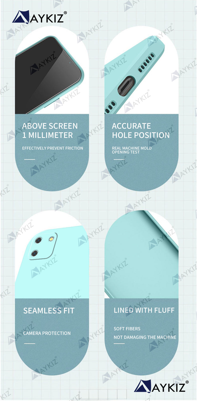 Aykiz Soft Matte Silicone Back Cover Inside Cloth with Camera Protection for Realme C11 2020