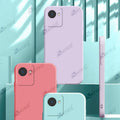 Aykiz Soft Matte Silicone Back Cover Inside Cloth with Camera Protection for Realme C30s
