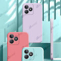 Aykiz Soft Matte Silicone Back Cover Inside Cloth with Camera Protection for Realme C53
