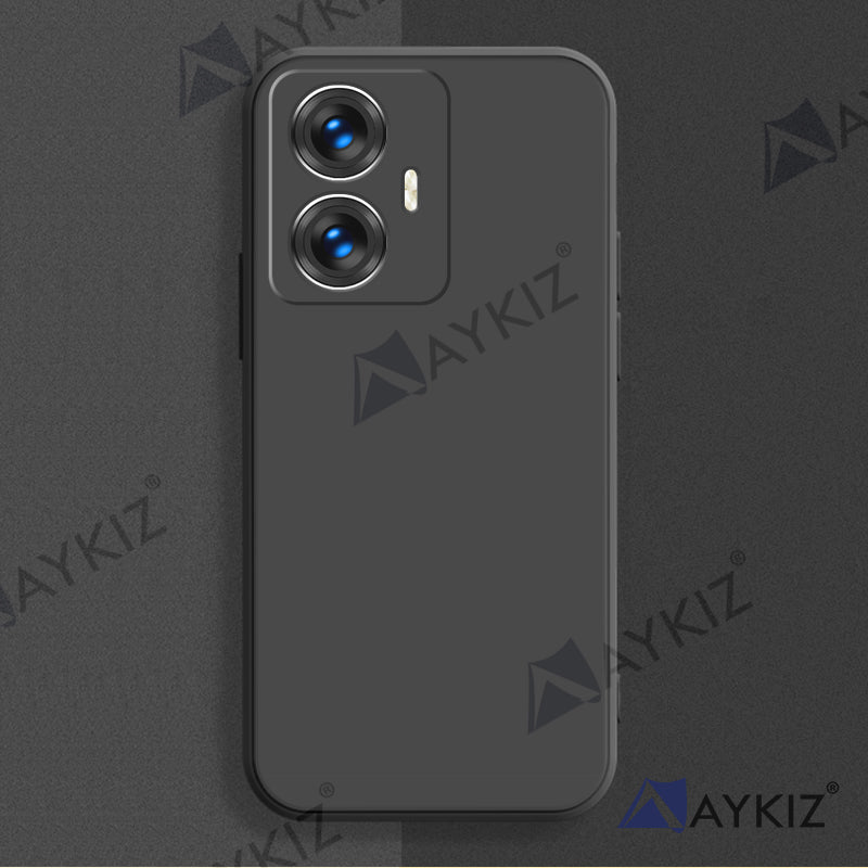 Aykiz Soft Matte Silicone Back Cover Inside Cloth with Camera Protection for Realme C55