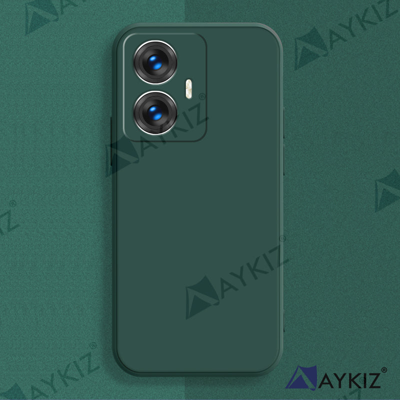 Aykiz Soft Matte Silicone Back Cover Inside Cloth with Camera Protection for Realme C55