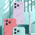 Aykiz Soft Matte Silicone Back Cover Inside Cloth with Camera Protection for Realme C63