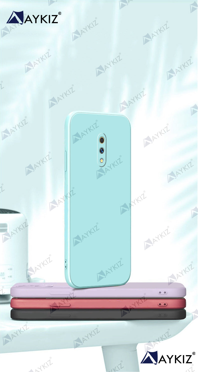 Aykiz Soft Matte Silicone Back Cover Inside Cloth with Camera Protection for Realme X