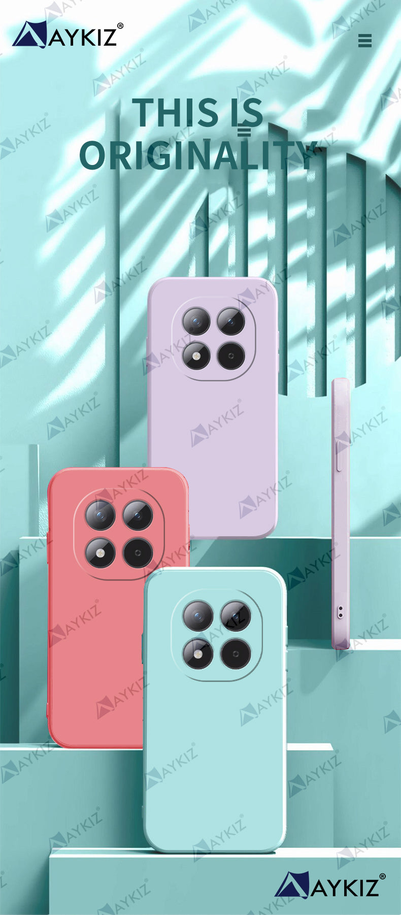 Aykiz Soft Matte Silicone Back Cover Inside Cloth with Camera Protection for Redmi Note 15 Pro