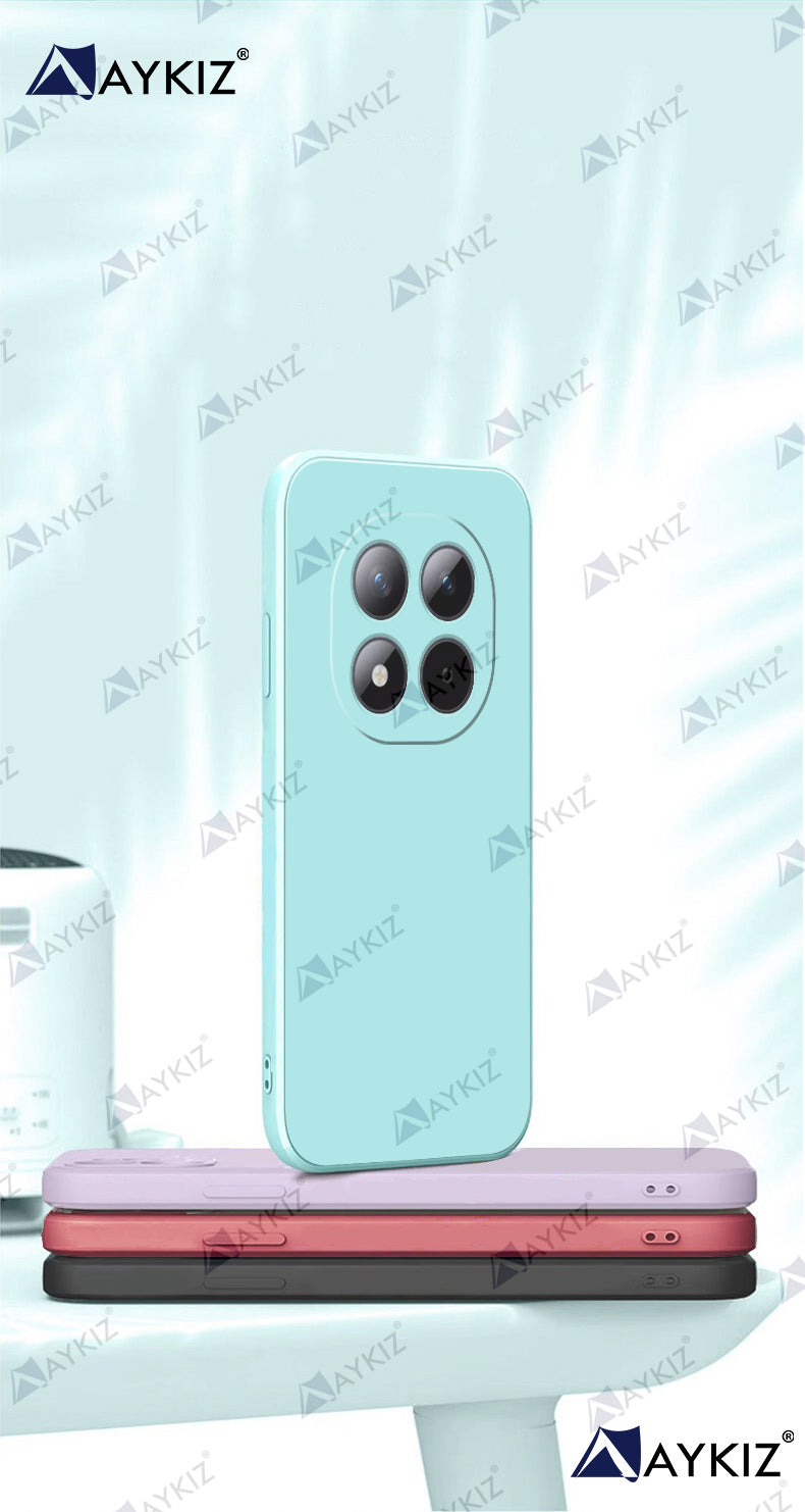 Aykiz Soft Matte Silicone Back Cover Inside Cloth with Camera Protection for Redmi Note 15 Pro
