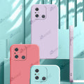 Aykiz Soft Matte Silicone Back Cover Inside Cloth with Camera Protection for Redmi 12C