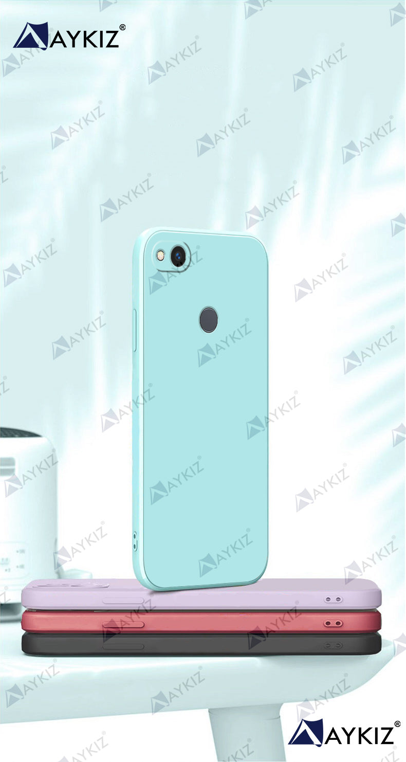 Aykiz Soft Matte Silicone Back Cover Inside Cloth with Camera Protection for Redmi 4X