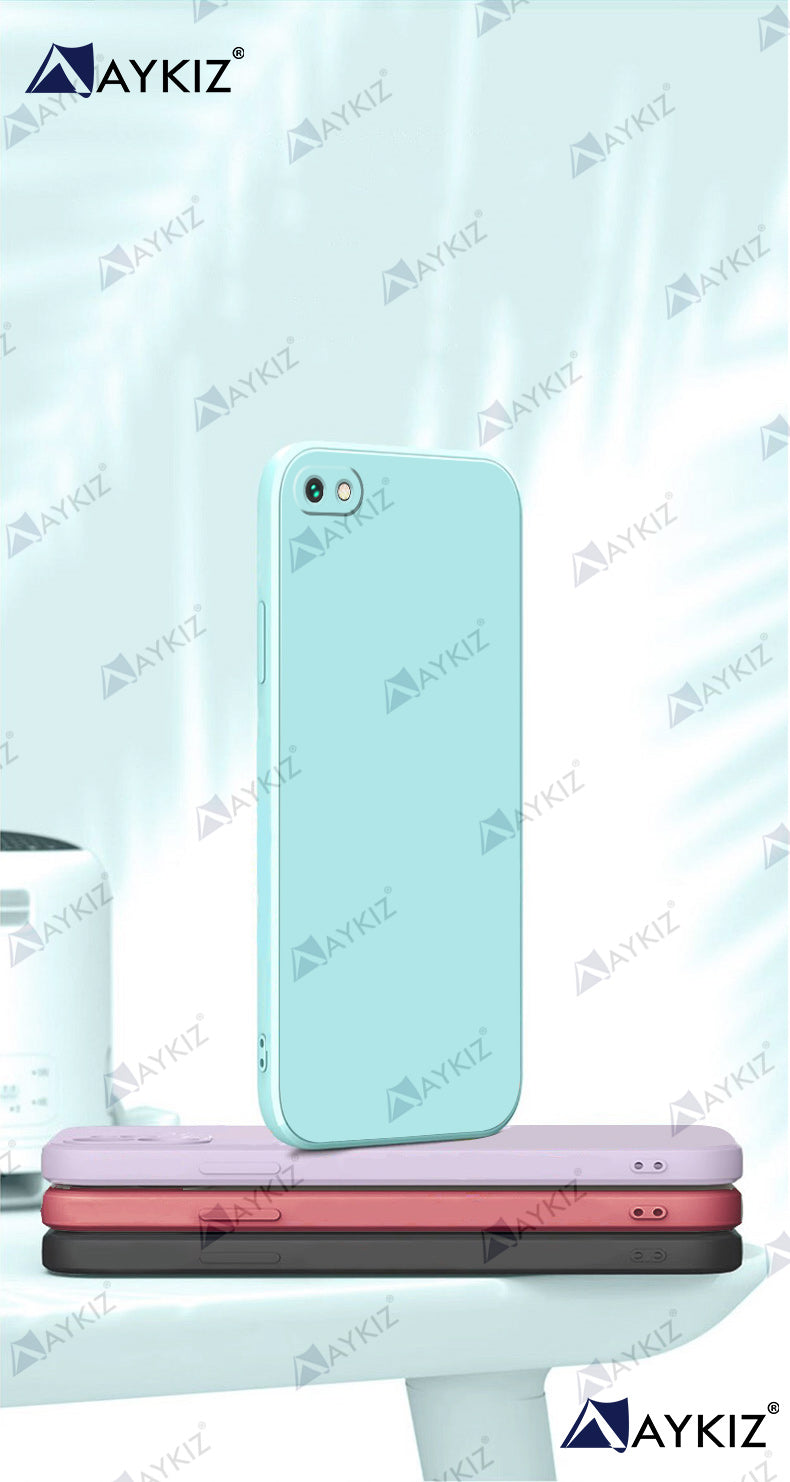 Aykiz Soft Matte Silicone Back Cover Inside Cloth with Camera Protection for Redmi 6A
