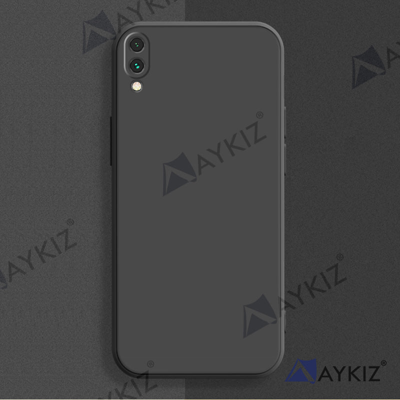 Aykiz Soft Matte Silicone Back Cover Inside Cloth with Camera Protection for Redmi 7