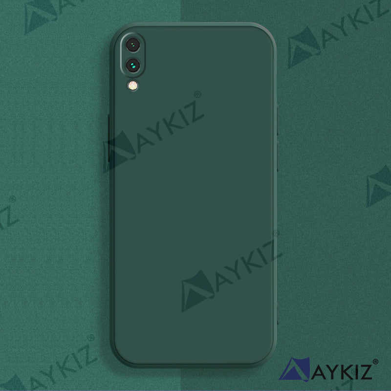 Aykiz Soft Matte Silicone Back Cover Inside Cloth with Camera Protection for Redmi 7