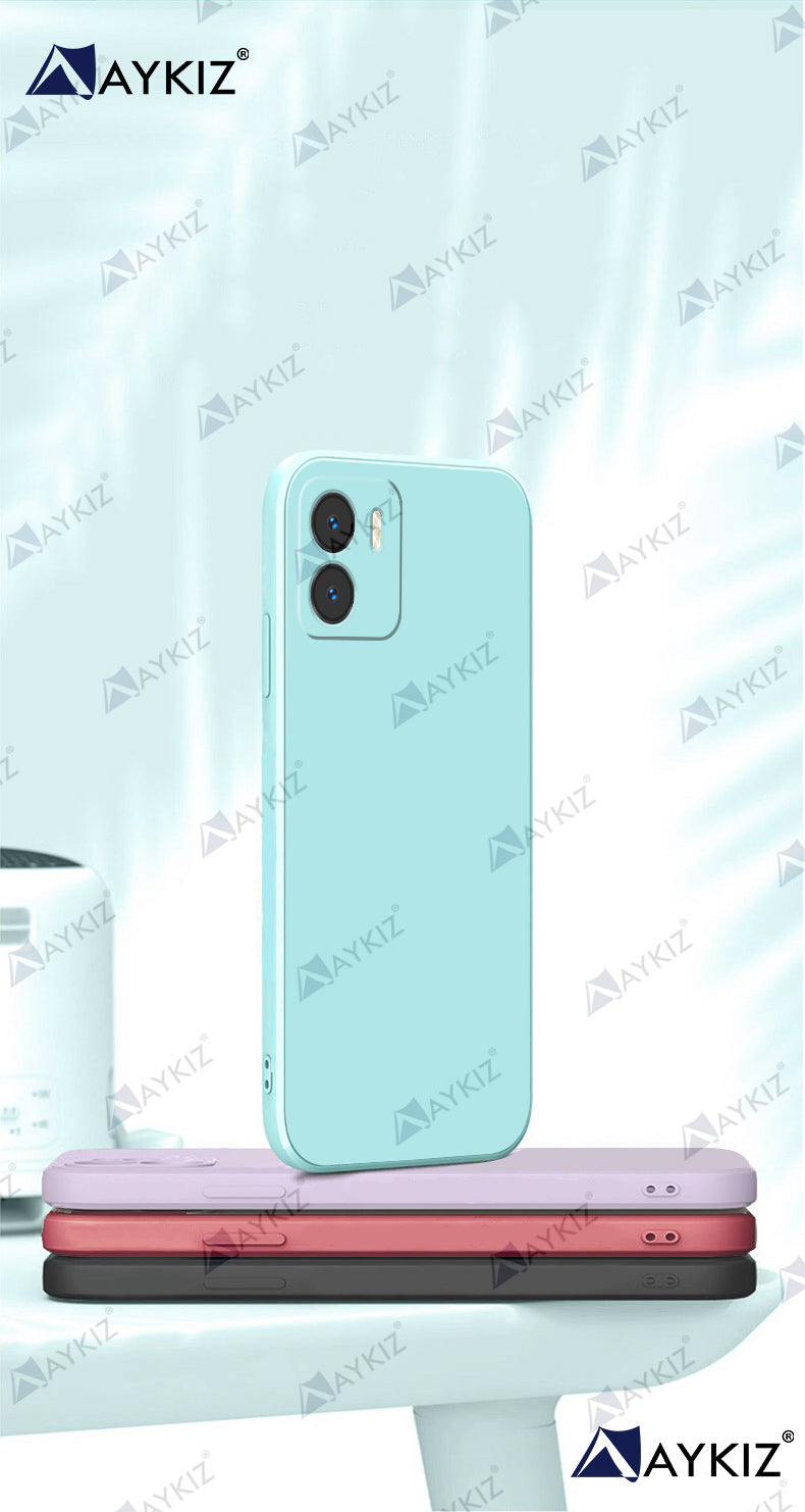 Aykiz Soft Matte Silicone Back Cover Inside Cloth with Camera Protection for Redmi A1