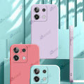 Aykiz Soft Matte Silicone Back Cover Inside Cloth with Camera Protection for Redmi Note 13