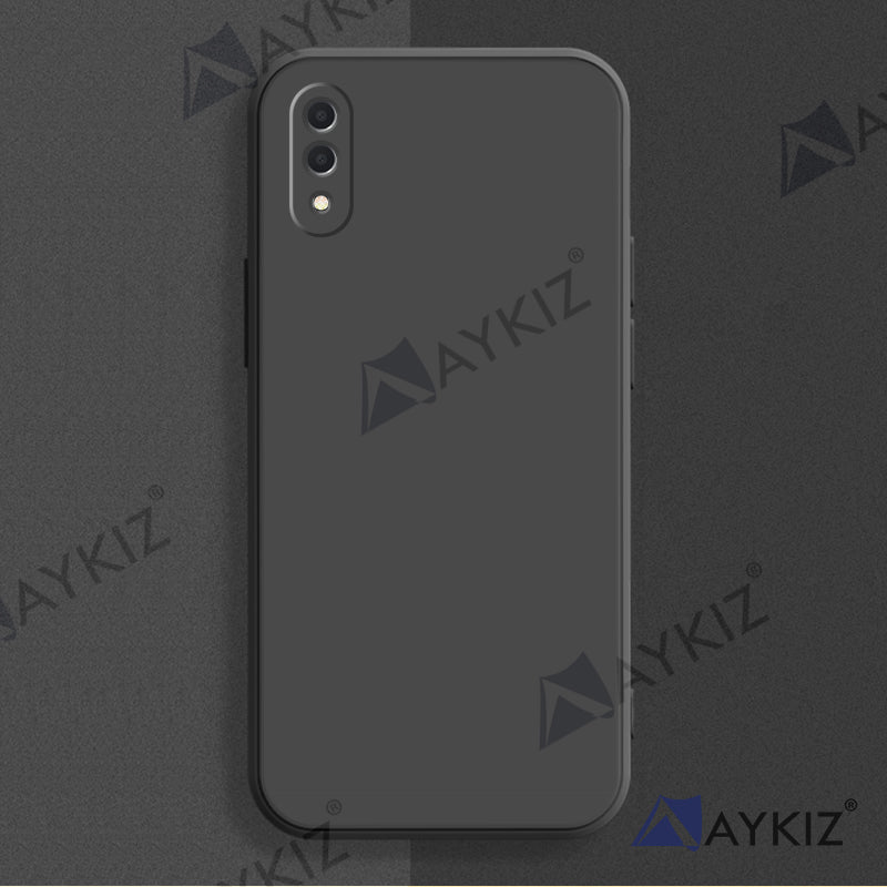 Aykiz Soft Matte Silicone Back Cover Inside Cloth with Camera Protection for Samsung Galaxy A02/M02