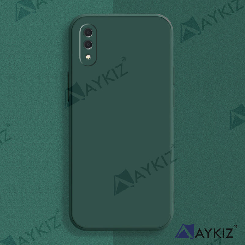 Aykiz Soft Matte Silicone Back Cover Inside Cloth with Camera Protection for Samsung Galaxy A02/M02