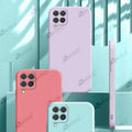 Aykiz Soft Matte Silicone Back Cover Inside Cloth with Camera Protection for Samsung Galaxy A12