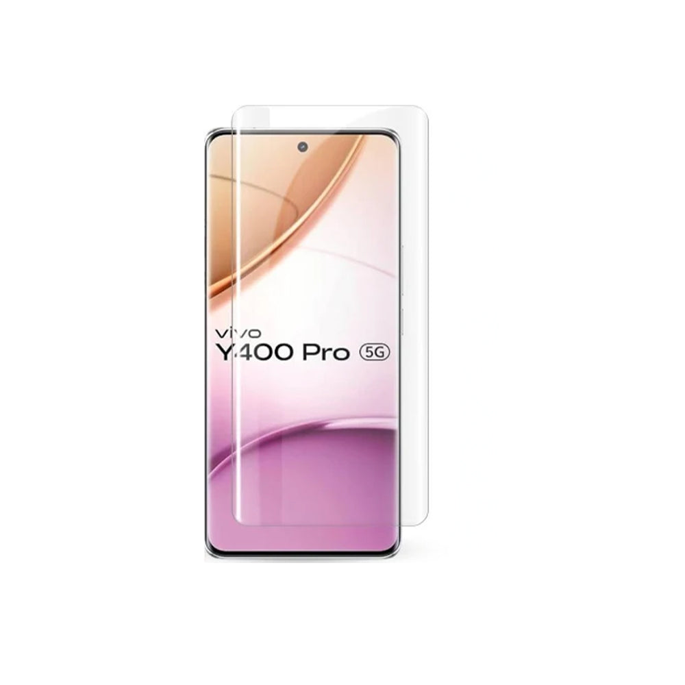 Vivo Y400 Pro 5G Ultimate Protection Specially Designed for Edge(Curved) Phone UV Glue Glass