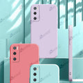 Aykiz Soft Matte Silicone Back Cover Inside Cloth with Camera Protection for Vivo V20SE