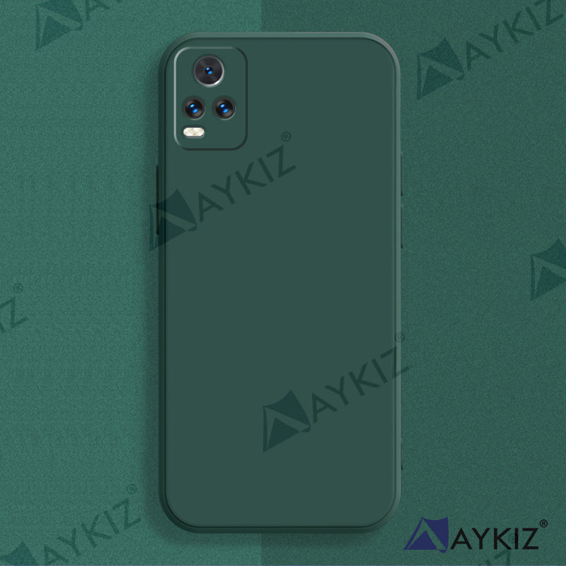 Aykiz Soft Matte Silicone Back Cover Inside Cloth with Camera Protection for Vivo V20