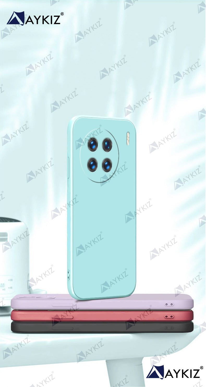 Aykiz Soft Matte Silicone Back Cover Inside Cloth with Camera Protection for Vivo X90 Pro Plus