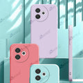 Aykiz Soft Matte Silicone Back Cover Inside Cloth with Camera Protection for Vivo Y39