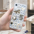 3D Bling Sparkle Luxury Ribbon Bow Crystal Rhinestone Diamond Back Case for IPhone XR