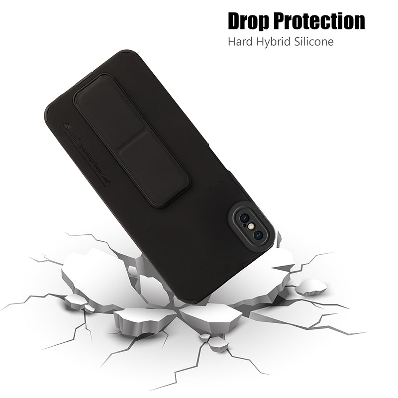 AYKIZ Designed Magnetic Stand & Holder,Vertical & Horizontal Hand Strap Multi Kickstand,Finger Strap Back Cover for IPhone X/Xs