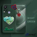 Aykiz Soft Heart Keychain Star Glitter Back Cover for Infinix 11s