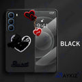 Aykiz Soft Heart Keychain Star Glitter Back Cover for Infinix Hot 60