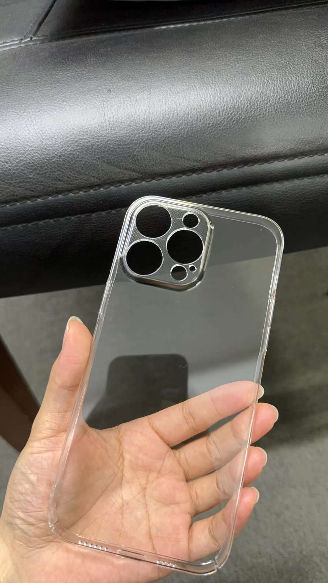 High Quality Sleek Design PC Hard Transparent Slim Case Back Cover for Realme