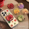 Aykiz Premium Tomato Ring Holder Phone Case – Cute Vegetable Design, Wireless Charging Compatible