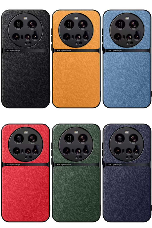 PU Leather Feel Magnetic Ring Back Case for Vivo (MagSafe Compatible)