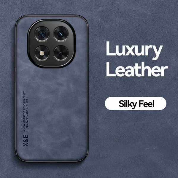 Silky Leather Finish Back Case with Built-in Magnet for Car Mount & Enhanced Camera Protection for IQOO Neo 7X