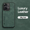 Silky Leather Finish Back Case with Built-in Magnet for Car Mount & Enhanced Camera Protection for Samsung